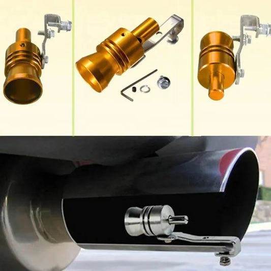 Medium Universal Turbo Sound Noise Exhaust Muffler Pipe Whistle Fake Valve