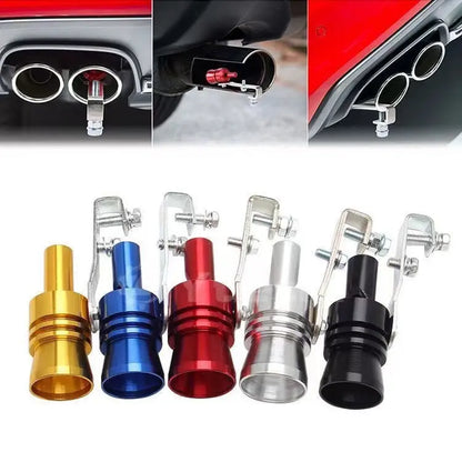 Medium Universal Turbo Sound Noise Exhaust Muffler Pipe Whistle Fake Valve