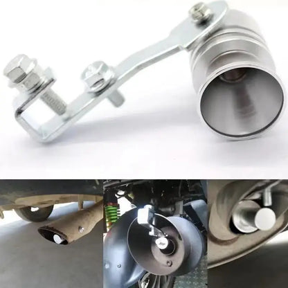 Medium Universal Turbo Sound Noise Exhaust Muffler Pipe Whistle Fake Valve