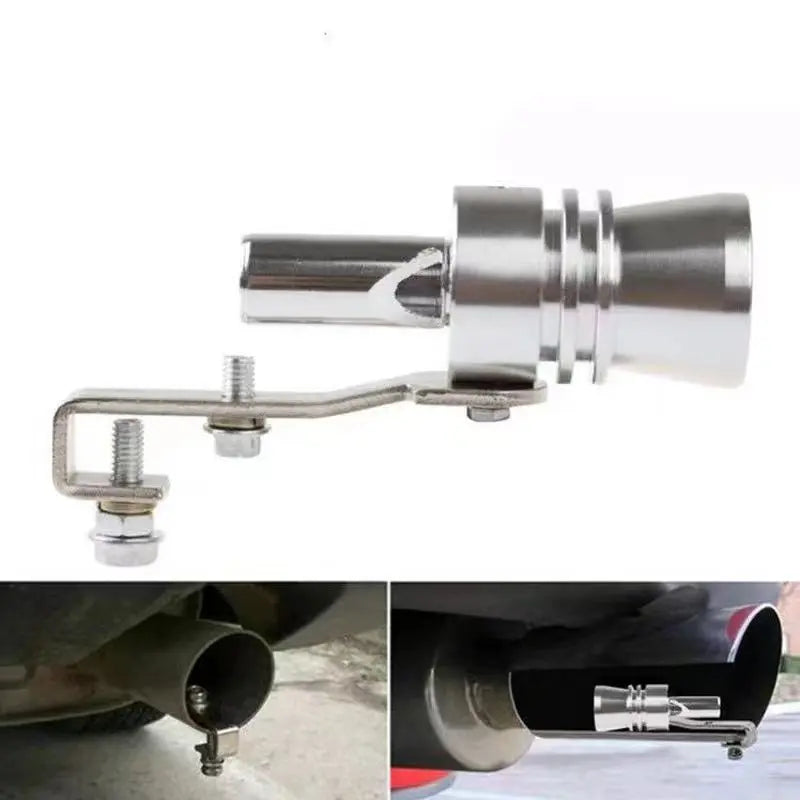 Medium Universal Turbo Sound Noise Exhaust Muffler Pipe Whistle Fake Valve