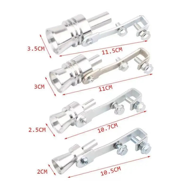 Medium Universal Turbo Sound Noise Exhaust Muffler Pipe Whistle Fake Valve
