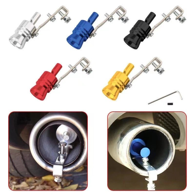 Medium Universal Turbo Sound Noise Exhaust Muffler Pipe Whistle Fake Valve
