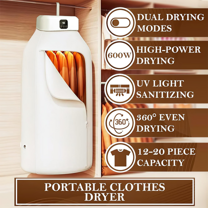 Compact Electric Clothes Warmer – Fast, Hygienic, and Travel-Friendly