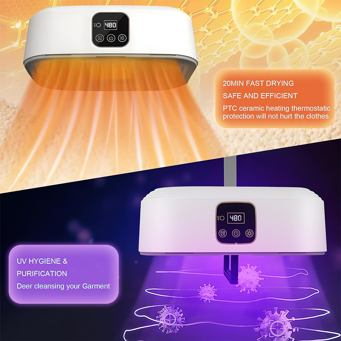 Compact Electric Clothes Warmer – Fast, Hygienic, and Travel-Friendly