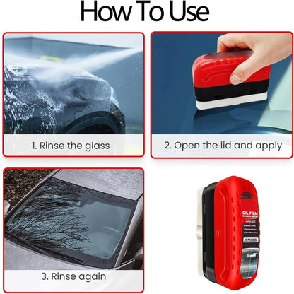 Automotive Oil Film Cleaning Brush, Glass Cleaning Board